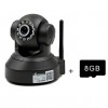 8GB TF Card and H.264 WIFI Camera IP HD 720P 1.0M Pixels PTZ IR Night Vision Wired or Wireless Camera WIFI